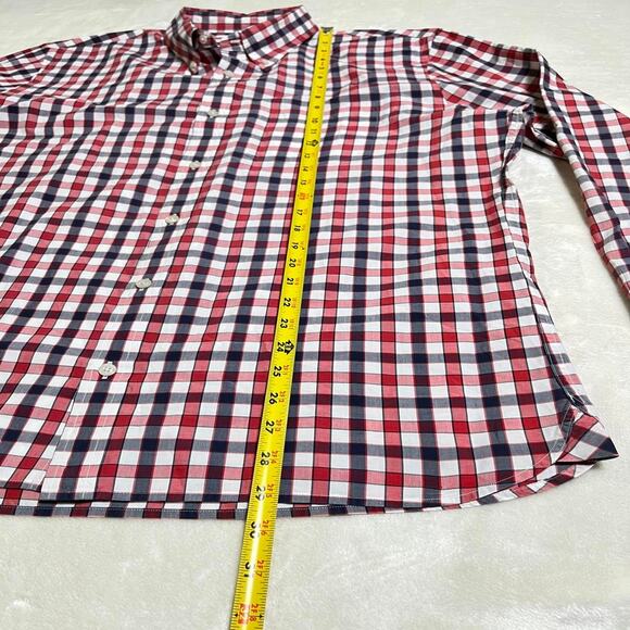 Brooks Brothers Red Fleece Button Up Men's XL Luxury Cotton Red White Preppy - Picture 7 of 8